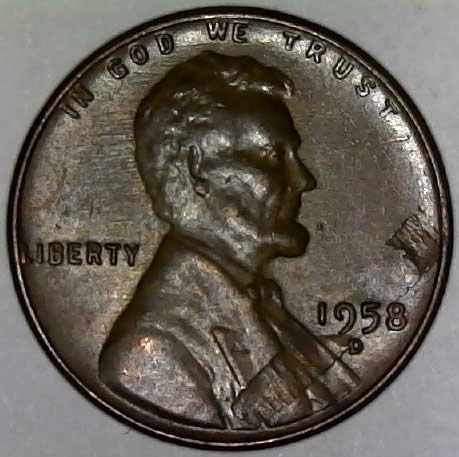 1958-D-Lincoln-Wheat-Cent-With-Huge-Delamination!-Thank-You-Ramjethero!
